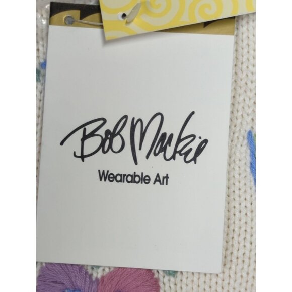 Vtg Bob Mackie Womens Small 42" Chest Oversized Knit Cardigan Sweater New - Picture 4 of 11